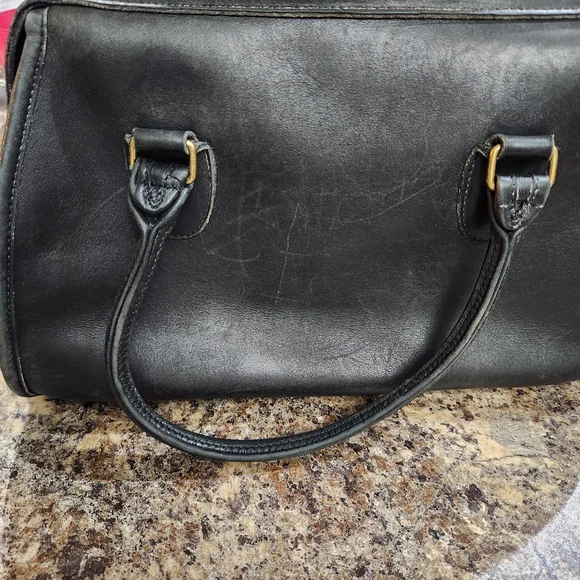 Vintage Coach Black SATCHEL Leather Bag - Picture 5 of 15